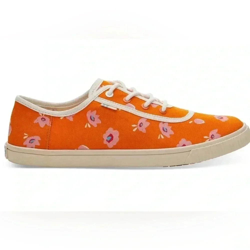 TOMS 7.5 in box Carmel Persimmon Spring Flower print shoe - Picture 1 of 9